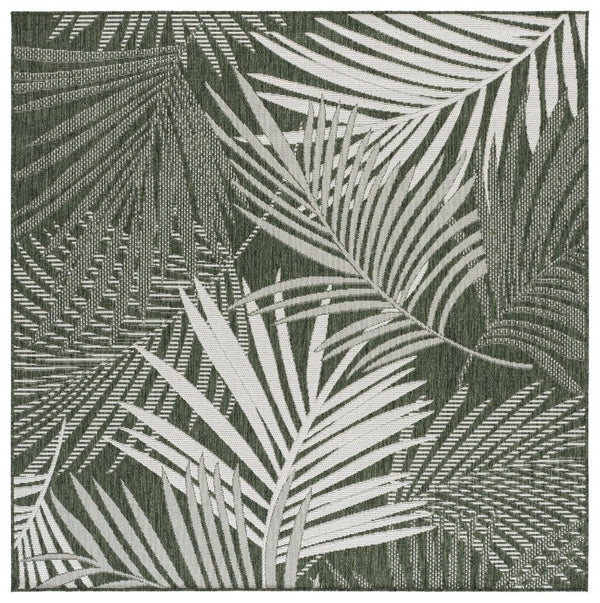 Safavieh Beach House Geometric Runner Rug Power Loomed Polypropylene Hallway Entryway Accent 6'-7" x 6'-7" Square BHS264Y-7SQ