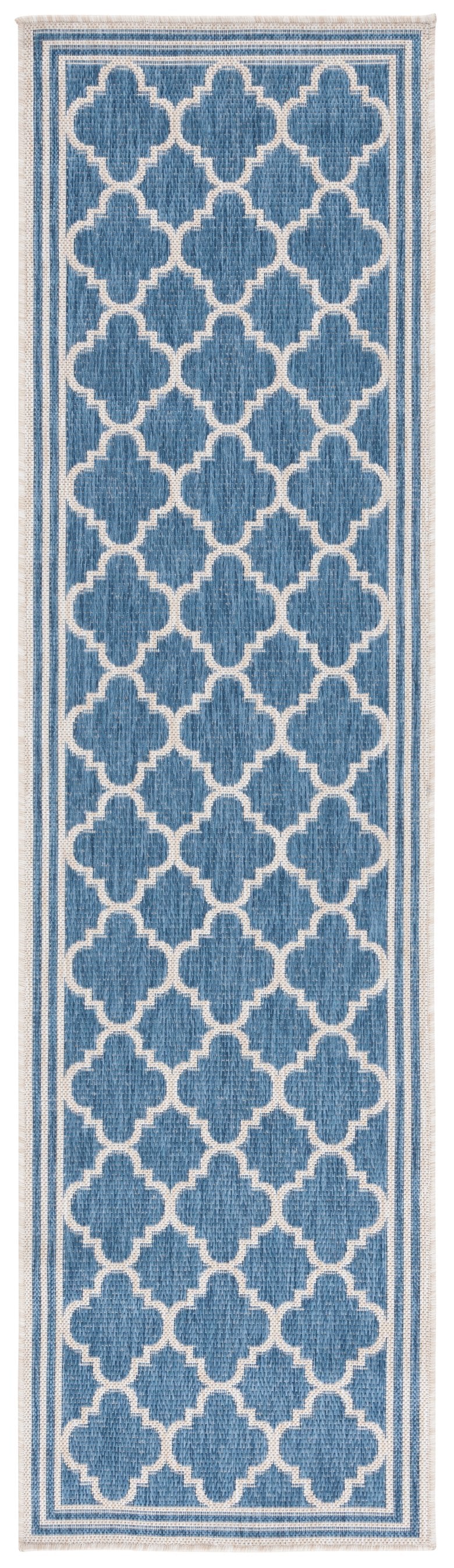 Safavieh Beach House Stylish Area Rug For Modern Decor, Durable Polypropylene & Polyester Blend, Large Size Blue ,Ivory 85% Polypropylene,15% Polyester Bhs266m-7sq