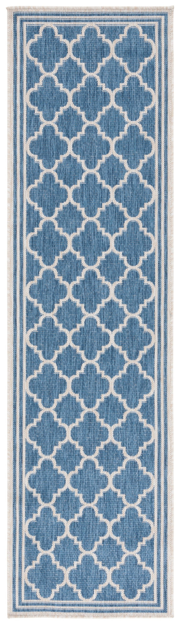 Safavieh Beach House Stylish Area Rug For Modern Decor, Durable Polypropylene & Polyester Blend, Large Size Blue ,Ivory 85% Polypropylene,15% Polyester Bhs266m-7sq