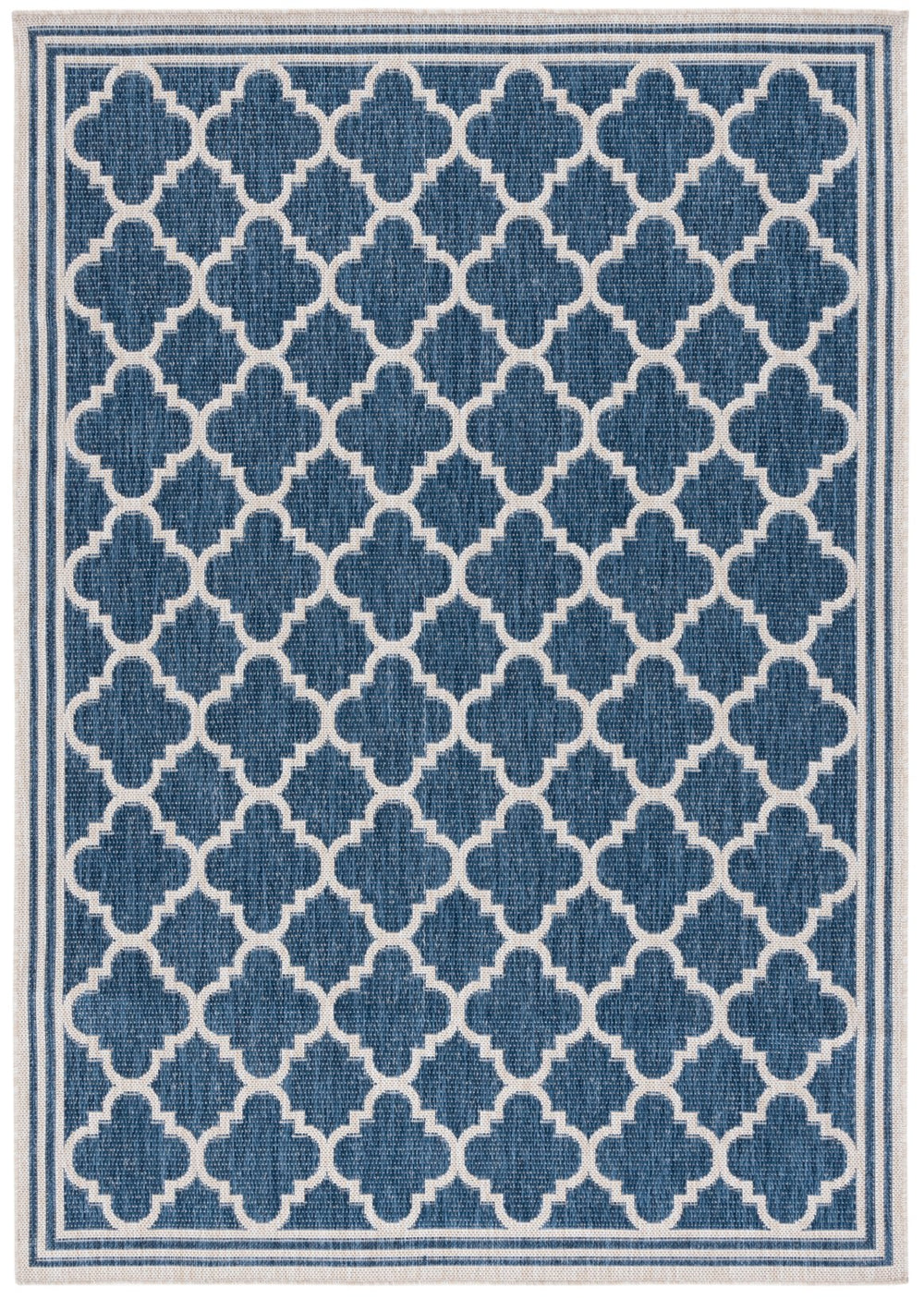 Safavieh Beach House Stylish Area Rug For Modern Decor, Durable Polypropylene & Polyester Blend, Large Size Blue ,Ivory 85% Polypropylene,15% Polyester Bhs266m-7sq