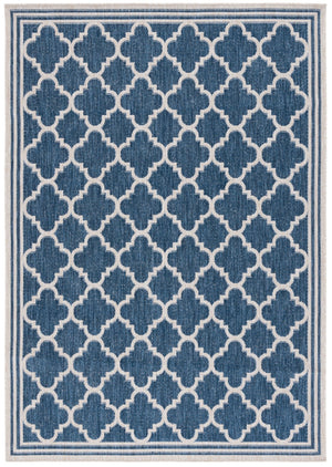 Safavieh Beach House Stylish Area Rug For Modern Decor, Durable Polypropylene & Polyester Blend, Large Size Blue ,Ivory 85% Polypropylene,15% Polyester Bhs266m-7sq