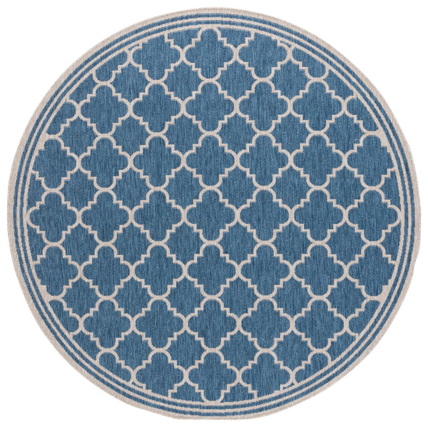 Safavieh Beach House Stylish Area Rug For Modern Decor, Durable Polypropylene & Polyester Blend, Large Size Blue ,Ivory 85% Polypropylene,15% Polyester Bhs266m-7sq