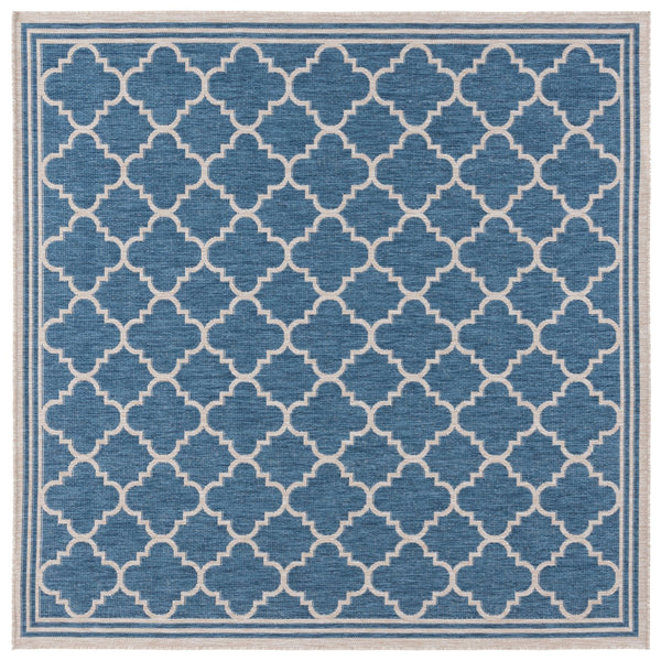 Safavieh Beach House Stylish Area Rug For Modern Decor, Durable Polypropylene & Polyester Blend, Large Size Blue ,Ivory 85% Polypropylene,15% Polyester Bhs266m-7sq