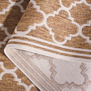 Safavieh Beach House Stylish Area Rug For Modern Decor, Durable Polypropylene & Polyester Blend, Large Size Brown ,Ivory 85% Polypropylene,15% Polyester Bhs266t-26