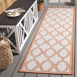 Safavieh Beach House 270b Stylish Runner Rug - Durable Polypropylene Blend For A Cozy Coastal Vibe Beige ,Orange 85% Polypropylene,15% Polyester Bhs270b-7r