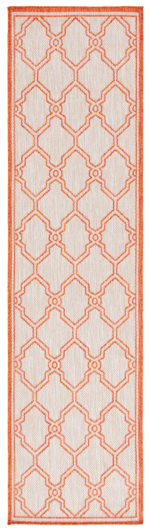 Safavieh Beach House 270b Stylish Runner Rug - Durable Polypropylene Blend For A Cozy Coastal Vibe Beige ,Orange 85% Polypropylene,15% Polyester Bhs270b-7r