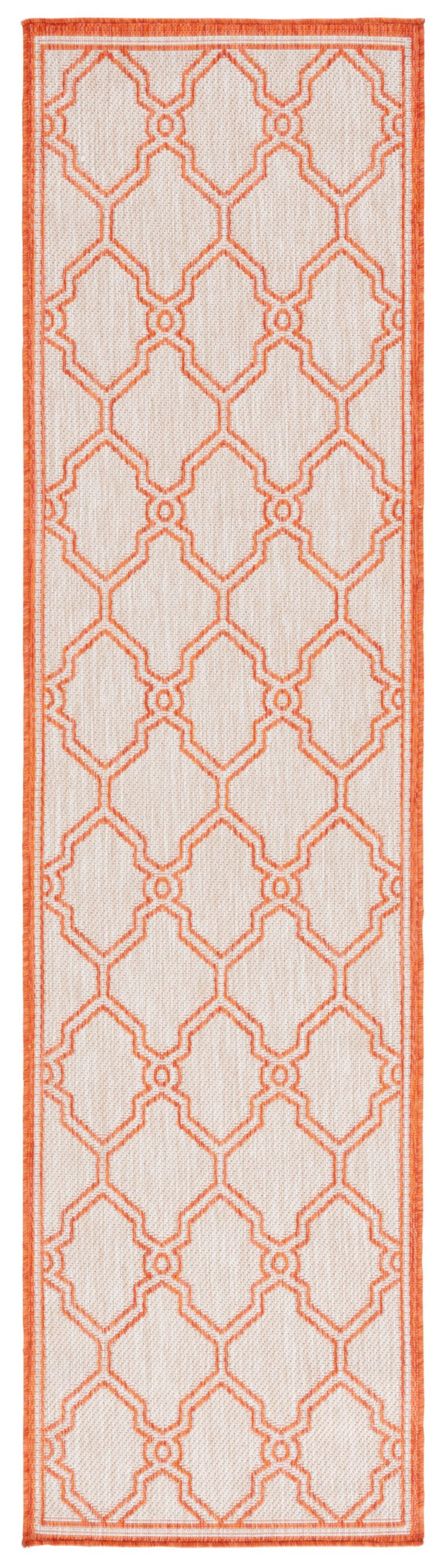 Safavieh Beach House 270b Stylish Runner Rug - Durable Polypropylene Blend For A Cozy Coastal Vibe Beige ,Orange 85% Polypropylene,15% Polyester Bhs270b-7r