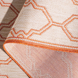 Safavieh Beach House 270b Stylish Runner Rug - Durable Polypropylene Blend For A Cozy Coastal Vibe Beige ,Orange 85% Polypropylene,15% Polyester Bhs270b-7r