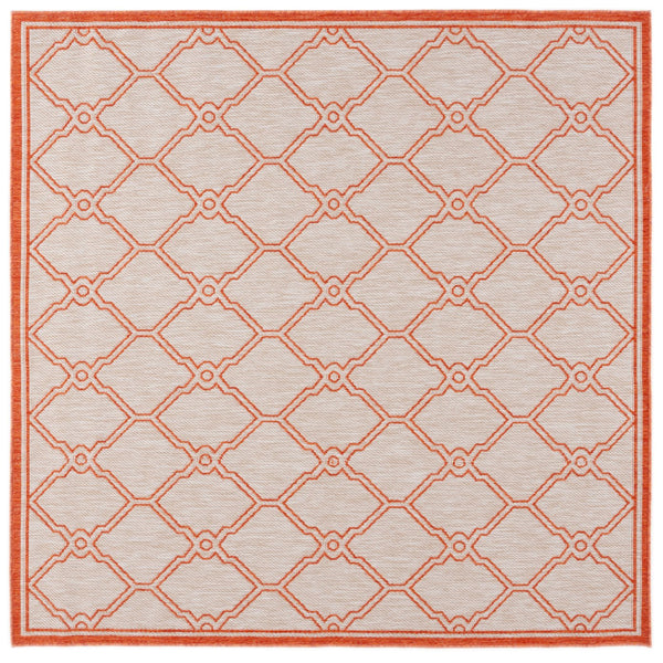 Safavieh Beach House 270b Stylish Runner Rug - Durable Polypropylene Blend For A Cozy Coastal Vibe Beige ,Orange 85% Polypropylene,15% Polyester Bhs270b-7r