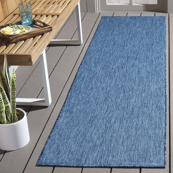 Safavieh Beach House 274m Indoor/Outdoor Area Rug - Stylish, Durable, And Perfect For Coastal Décor Spaces Blue 85% Polypropylene,15% Polyester Bhs274m-7sq