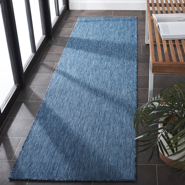 Safavieh Beach House 274m Indoor/Outdoor Area Rug - Stylish, Durable, And Perfect For Coastal Décor Spaces Blue 85% Polypropylene,15% Polyester Bhs274m-7sq