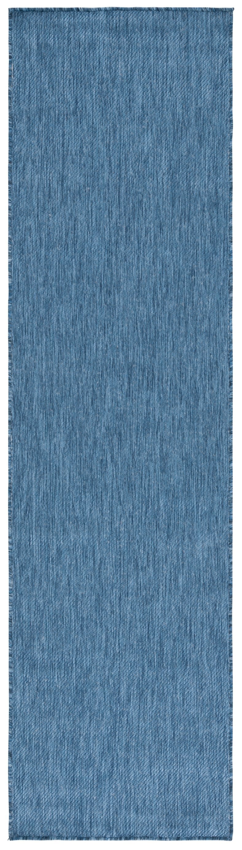 Safavieh Beach House 274m Indoor/Outdoor Area Rug - Stylish, Durable, And Perfect For Coastal Décor Spaces Blue 85% Polypropylene,15% Polyester Bhs274m-7sq