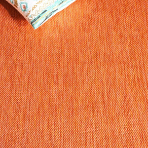 Safavieh Beach House Bold Orange Runner Rug Low Pile Polypropylene Hallway Entryway Accent 2'-2" x 12'-0" BHS274P-212