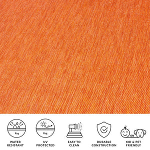 Safavieh Beach House Bold Orange Runner Rug Low Pile Polypropylene Hallway Entryway Accent 2'-2" x 12'-0" BHS274P-212