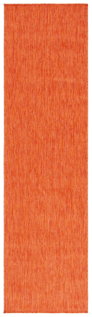Safavieh Beach House Bold Orange Runner Rug Low Pile Polypropylene Hallway Entryway Accent 2'-2" x 12'-0" BHS274P-212