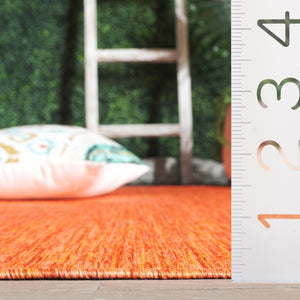 Safavieh Beach House Bold Orange Runner Rug Low Pile Polypropylene Hallway Entryway Accent 2'-2" x 12'-0" BHS274P-212