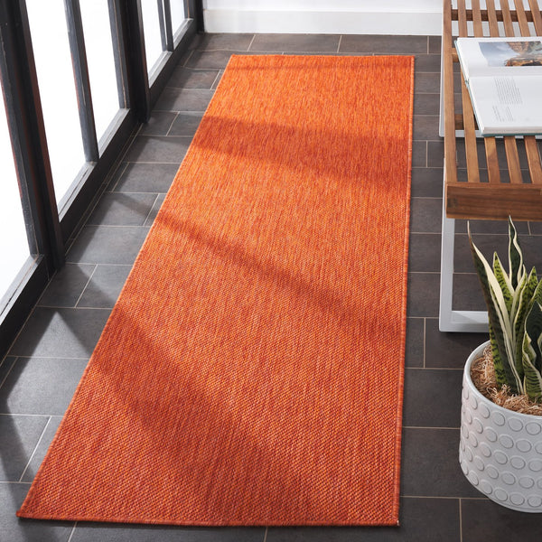 Safavieh Beach House 274m Indoor/Outdoor Area Rug - Stylish, Durable, And Perfect For Coastal Décor Spaces Orange 85% Polypropylene,15% Polyester Bhs274p-28