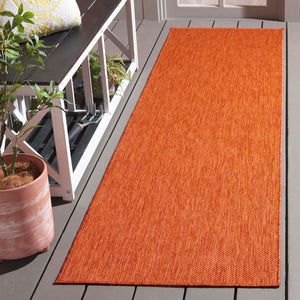 Safavieh Beach House Vibrant Indoor/Outdoor Area Rug - Luxurious, Durable, And Stylish For Any Space Orange 85% Polypropylene,15% Polyester Bhs274p-4