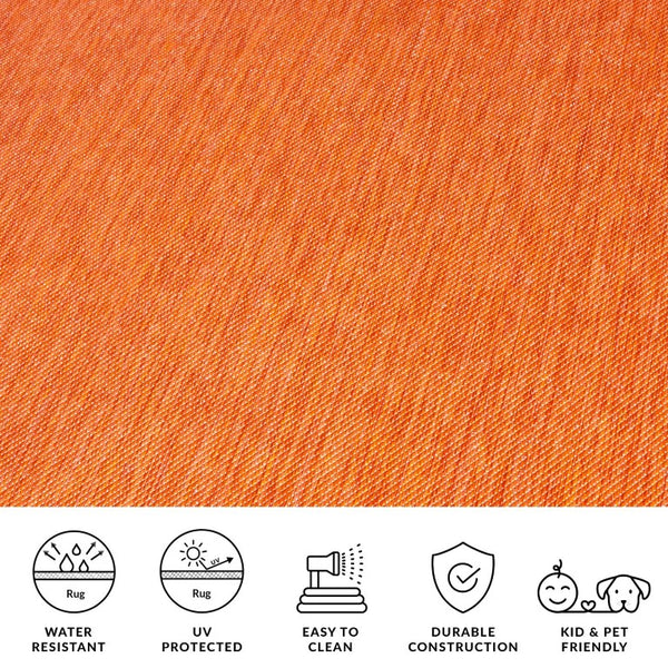 Safavieh Beach House Bold Orange Runner Rug Low Pile Polypropylene Hallway Entryway Accent 3'-0" x 5'-0" BHS274P-3