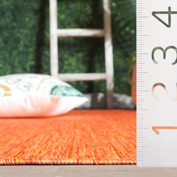Safavieh Beach House Bold Orange Runner Rug Low Pile Polypropylene Hallway Entryway Accent 3'-0" x 5'-0" BHS274P-3