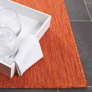 Safavieh Beach House Bold Orange Runner Rug Low Pile Polypropylene Hallway Entryway Accent 3'-0" x 5'-0" BHS274P-3