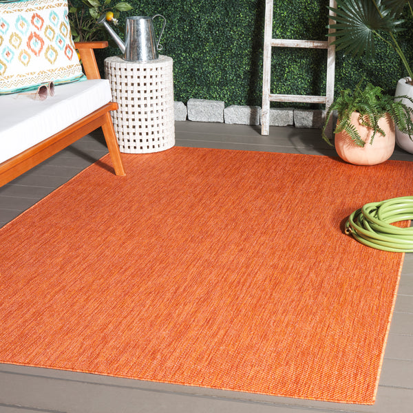 Safavieh Beach House Vibrant Indoor/Outdoor Area Rug - Luxurious, Durable, And Stylish For Any Space Orange 85% Polypropylene,15% Polyester Bhs274p-4