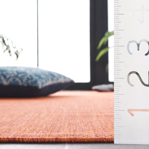 Safavieh Beach House 274m Indoor/Outdoor Area Rug - Stylish, Durable, And Perfect For Coastal Décor Spaces Orange 85% Polypropylene,15% Polyester Bhs274p-28