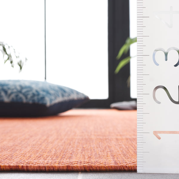 Safavieh Beach House 274m Indoor/Outdoor Area Rug - Stylish, Durable, And Perfect For Coastal Décor Spaces Orange 85% Polypropylene,15% Polyester Bhs274p-28