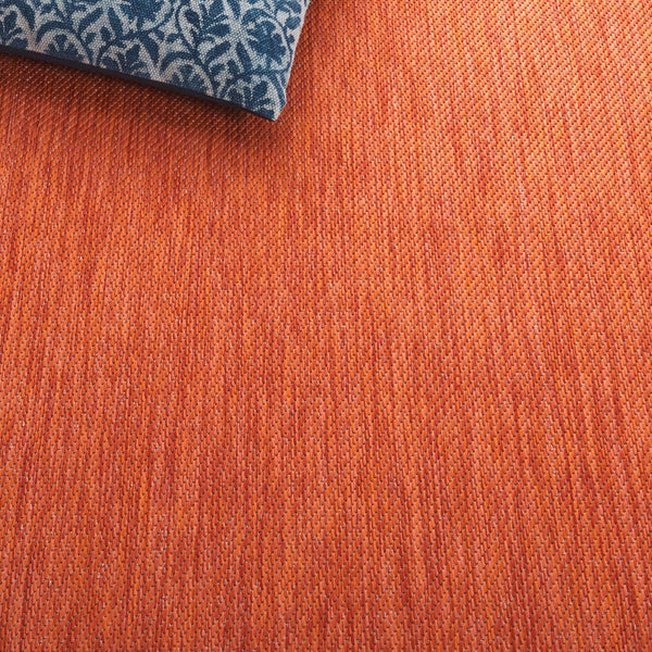 Safavieh Beach House 274m Indoor/Outdoor Area Rug - Stylish, Durable, And Perfect For Coastal Décor Spaces Orange 85% Polypropylene,15% Polyester Bhs274p-28