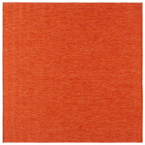 Safavieh Beach House Bold Orange Runner Rug Low Pile Polypropylene Hallway Entryway Accent 5'-3" x 5'-3" Square BHS274P-5SQ