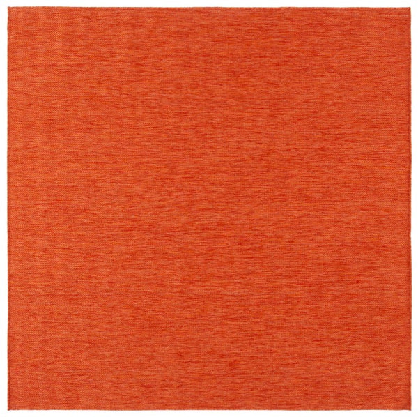 Safavieh Beach House Bold Orange Runner Rug Low Pile Polypropylene Hallway Entryway Accent 5'-3" x 5'-3" Square BHS274P-5SQ