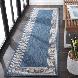 Safavieh Beach Area Rug - Timeless Blue And Ivory Design For Indoor & Outdoor Elegance, Crafted In Turkey Blue ,Ivory 85% Polypropylene,15% Polyester Bhs276m-4
