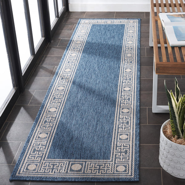 Safavieh Beach Area Rug - Timeless Blue And Ivory Design For Indoor & Outdoor Elegance, Crafted In Turkey Blue ,Ivory 85% Polypropylene,15% Polyester Bhs276m-4