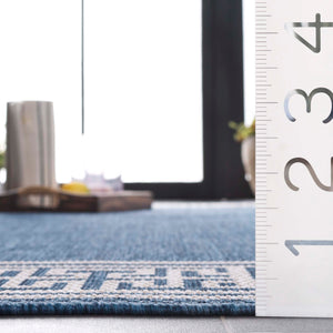 Safavieh Beach Area Rug - Timeless Blue And Ivory Design For Indoor & Outdoor Elegance, Crafted In Turkey Blue ,Ivory 85% Polypropylene,15% Polyester Bhs276m-4