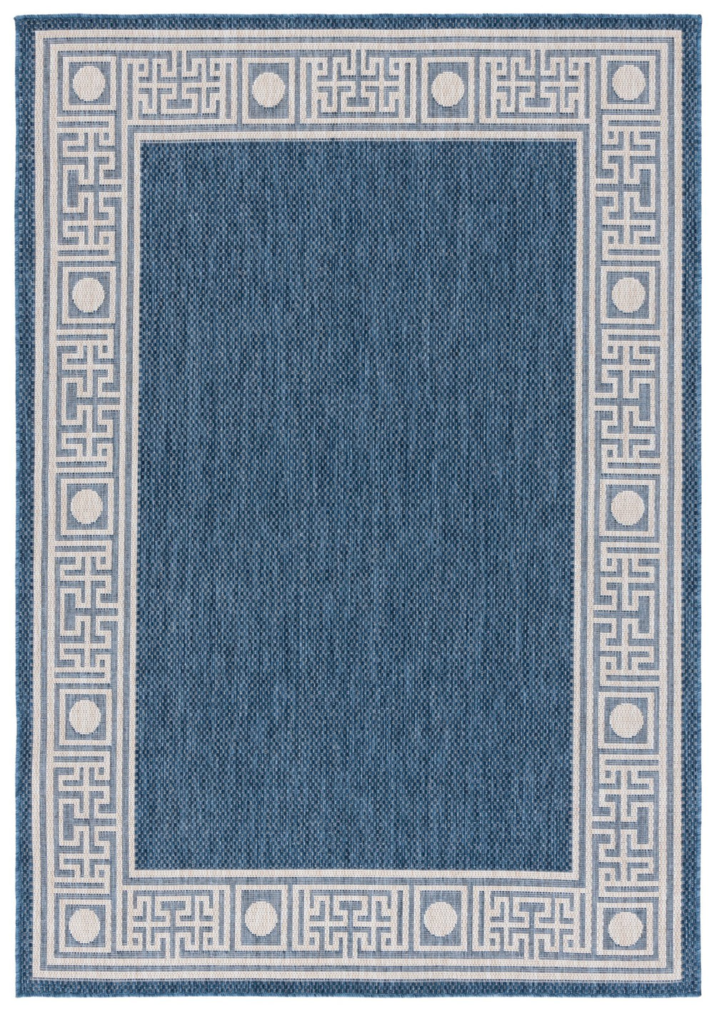 Safavieh Beach Area Rug - Timeless Blue And Ivory Design For Indoor & Outdoor Elegance, Crafted In Turkey Blue ,Ivory 85% Polypropylene,15% Polyester Bhs276m-4