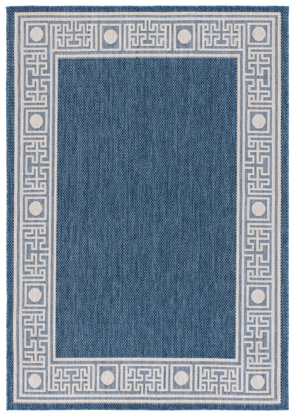 Safavieh Beach Area Rug - Timeless Blue And Ivory Design For Indoor & Outdoor Elegance, Crafted In Turkey Blue ,Ivory 85% Polypropylene,15% Polyester Bhs276m-4