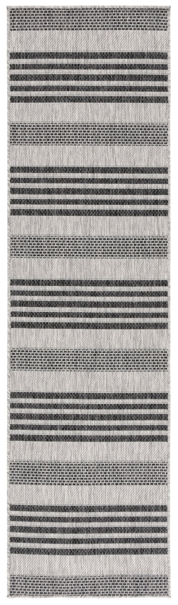 Safavieh Beach Elegant Grey Charcoal Runner Rug – Durable, Stylish, And Oeko-tex Certified For Indoor Outdoor Use Grey ,Charcoal 85% Polypropylene,15% Polyester Bhs278f-9