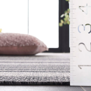 Safavieh Beach Elegant Grey Charcoal Runner Rug – Durable, Stylish, And Oeko-tex Certified For Indoor Outdoor Use Grey ,Charcoal 85% Polypropylene,15% Polyester Bhs278f-9