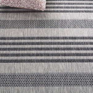 Safavieh Beach Elegant Grey Charcoal Runner Rug – Durable, Stylish, And Oeko-tex Certified For Indoor Outdoor Use Grey ,Charcoal 85% Polypropylene,15% Polyester Bhs278f-9