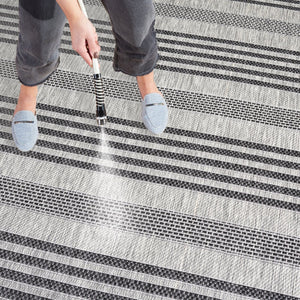 Safavieh Beach Elegant Grey Charcoal Runner Rug – Durable, Stylish, And Oeko-tex Certified For Indoor Outdoor Use Grey ,Charcoal 85% Polypropylene,15% Polyester Bhs278f-9