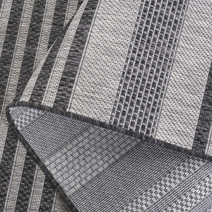 Safavieh Beach Elegant Grey Charcoal Runner Rug – Durable, Stylish, And Oeko-tex Certified For Indoor Outdoor Use Grey ,Charcoal 85% Polypropylene,15% Polyester Bhs278f-9