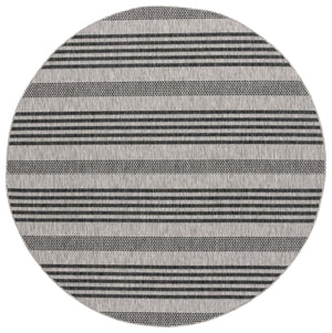 Safavieh Beach Elegant Grey Charcoal Runner Rug – Durable, Stylish, And Oeko-tex Certified For Indoor Outdoor Use Grey ,Charcoal 85% Polypropylene,15% Polyester Bhs278f-9