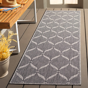 Safavieh Beach House Modern Area Rug - Elegant Charcoal And Grey Design For Indoor & Outdoor Spaces Charcoal ,Grey 85% Polypropylene,15% Polyester Bhs280h-5
