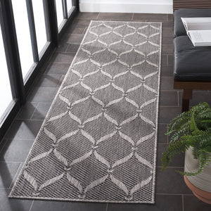 Safavieh Beach House Modern Area Rug - Elegant Charcoal And Grey Design For Indoor & Outdoor Spaces Charcoal ,Grey 85% Polypropylene,15% Polyester Bhs280h-5