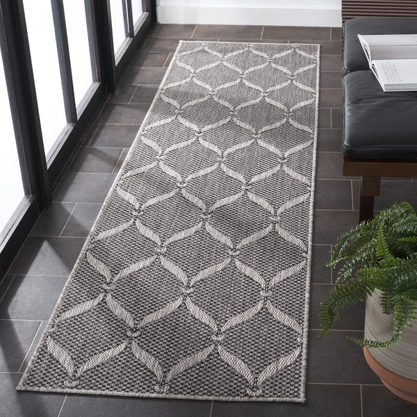 Safavieh Beach House Modern Area Rug - Elegant Charcoal And Grey Design For Indoor & Outdoor Spaces Charcoal ,Grey 85% Polypropylene,15% Polyester Bhs280h-5