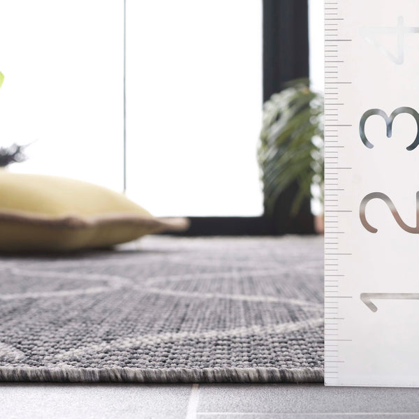 Safavieh Beach House Modern Area Rug - Elegant Charcoal And Grey Design For Indoor & Outdoor Spaces Charcoal ,Grey 85% Polypropylene,15% Polyester Bhs280h-5