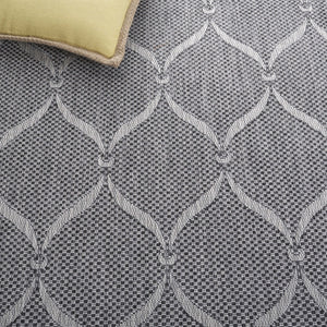 Safavieh Beach House Modern Area Rug - Elegant Charcoal And Grey Design For Indoor & Outdoor Spaces Charcoal ,Grey 85% Polypropylene,15% Polyester Bhs280h-5