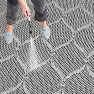 Safavieh Beach House Modern Area Rug - Elegant Charcoal And Grey Design For Indoor & Outdoor Spaces Charcoal ,Grey 85% Polypropylene,15% Polyester Bhs280h-5