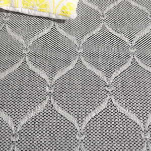 Safavieh Beach House Modern Area Rug - Elegant Charcoal And Grey Design For Indoor & Outdoor Spaces Charcoal ,Grey 85% Polypropylene,15% Polyester Bhs280h-5