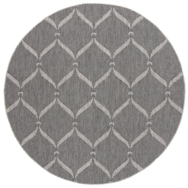 Safavieh Beach House Modern Area Rug - Elegant Charcoal And Grey Design For Indoor & Outdoor Spaces Charcoal ,Grey 85% Polypropylene,15% Polyester Bhs280h-5
